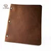 Pu Leather A4/8.5x11 inch Soft Cover Restaurant Leather Menu Cover With Screws