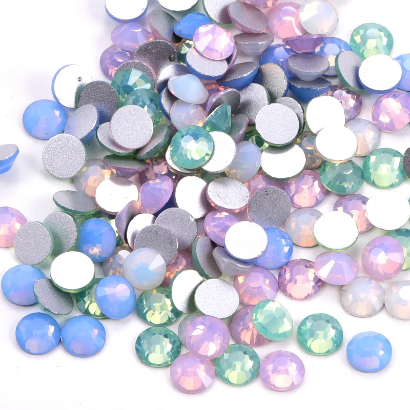 

Mixed Sizes Opal Colors Non Hot Fix Rhinestones Flatback Glitter Rhinestones Crystal Glass Strass For Nail Art Decorations, Opal color