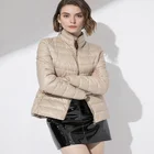 Elegant Rex Rabbit Fur Coat Women Fur with down jacket two piece set