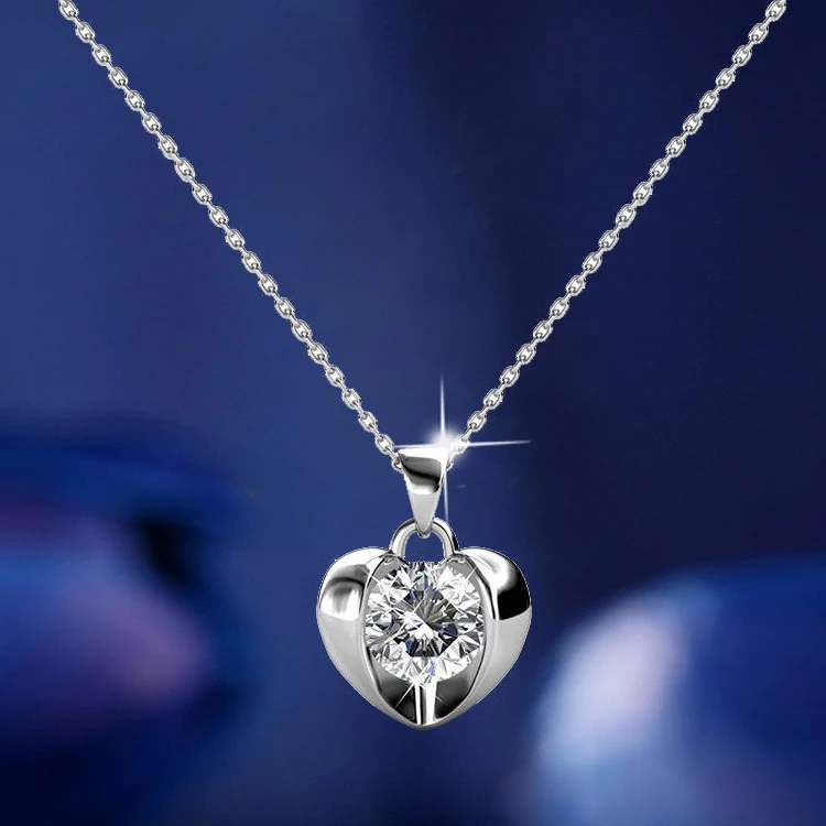 Trendy 925 Sterling Silver Wholesale Fine Jewelry Women 18K Diamond 5A Zircon Love Heart Pendant Necklace, Silver,gold
Trendy 925 Sterling Silver Wholesale Fine Jewelry Women 18K Diamond 5A Zircon Love Heart Pendant Necklace, Silver,gold