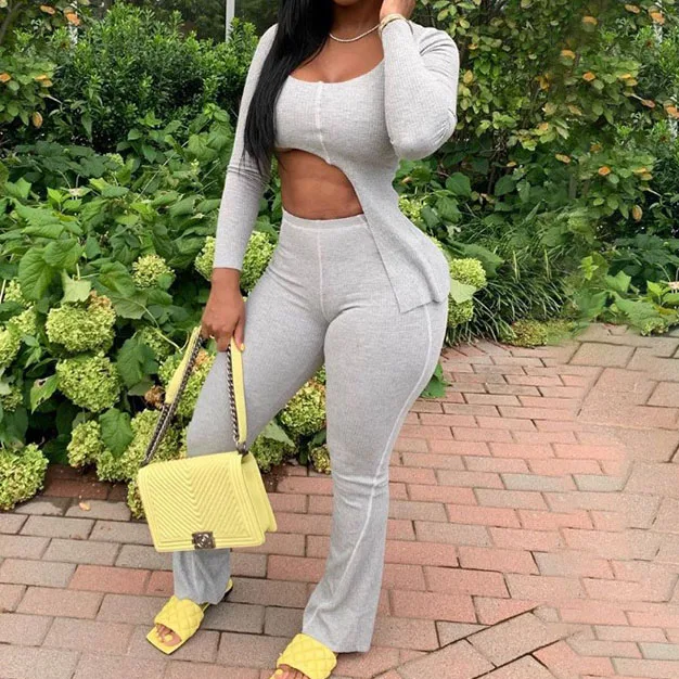 X00730S 2021 new arrivals colorful long - sleeved bell-bottom pants for pleated household, Gray
X00730S 2021 new arrivals colorful long - sleeved bell-bottom pants for pleated household, Gray