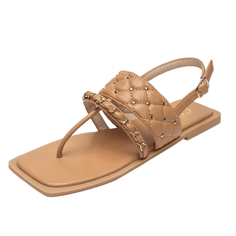 hot rivet slippers chain flat-heeled women's flip flops casual square-toe flat-bottomed women's sandals
hot rivet slippers chain flat-heeled women's flip flops casual square-toe flat-bottomed women's sandals