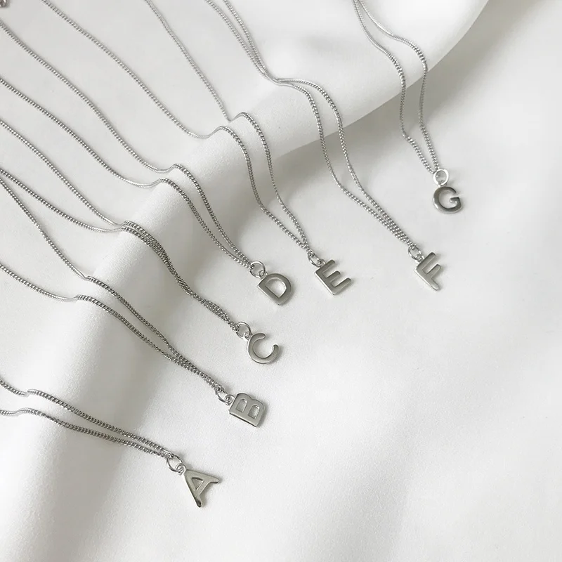 Real 925 Sterling Silver Jewelry Fashion 26 Letters Pendant Necklace Initial Name Necklaces Personalized For Women Gi
Real 925 Sterling Silver Jewelry Fashion 26 Letters Pendant Necklace Initial Name Necklaces Personalized For Women Gi