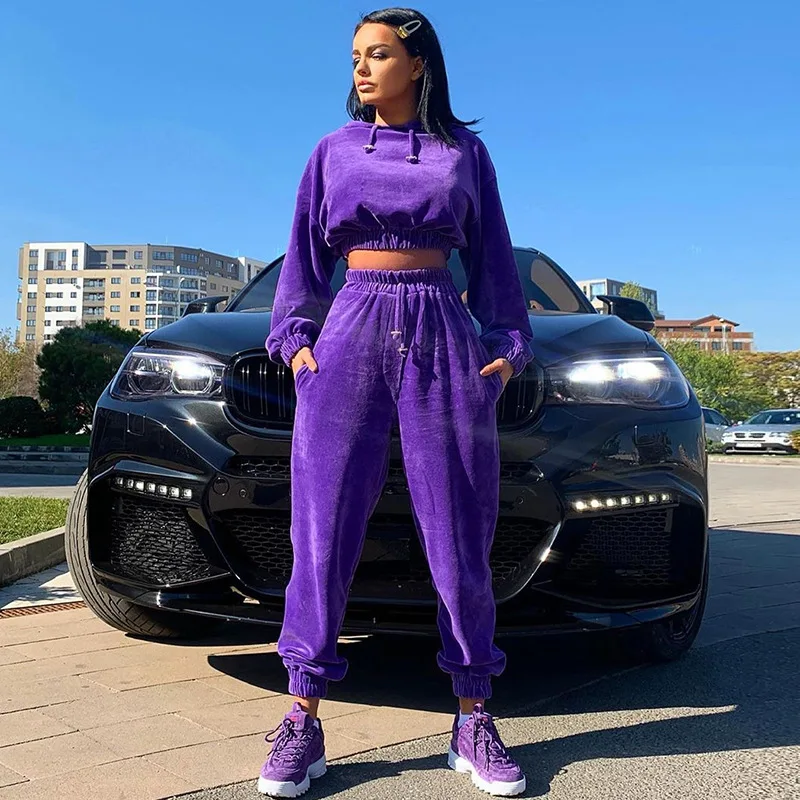 2020 Long Sleeve Crop Top Hoodie Tunic Sweater and Pants Women's Two-piece Sets, Customized color
2020 Long Sleeve Crop Top Hoodie Tunic Sweater and Pants Women's Two-piece Sets, Customized color