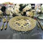 Hotel wedding decoration furniture modern gold bowl mat