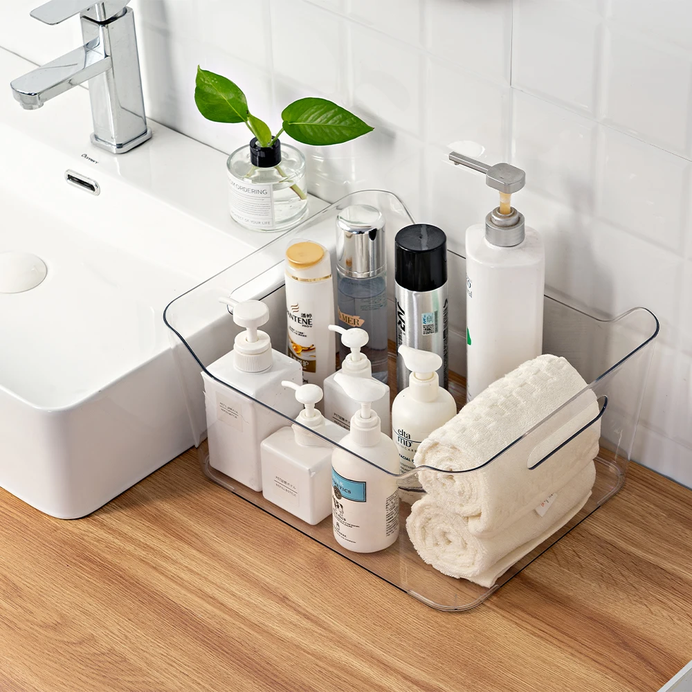 Home bathroom livingroom clear transparent plastic sundries storage box, Customized
Home bathroom livingroom clear transparent plastic sundries storage box, Customized