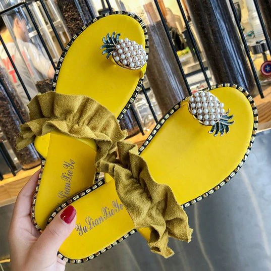 2020 summer fashion slipper shoes Flat Summer Women Slippers Pearl Open Toe Ladies Flip Flops Sandals For Women, Yellow/beige/pearl yellow/pearl beige
2020 summer fashion slipper shoes Flat Summer Women Slippers Pearl Open Toe Ladies Flip Flops Sandals For Women, Yellow/beige/pearl yellow/pearl beige