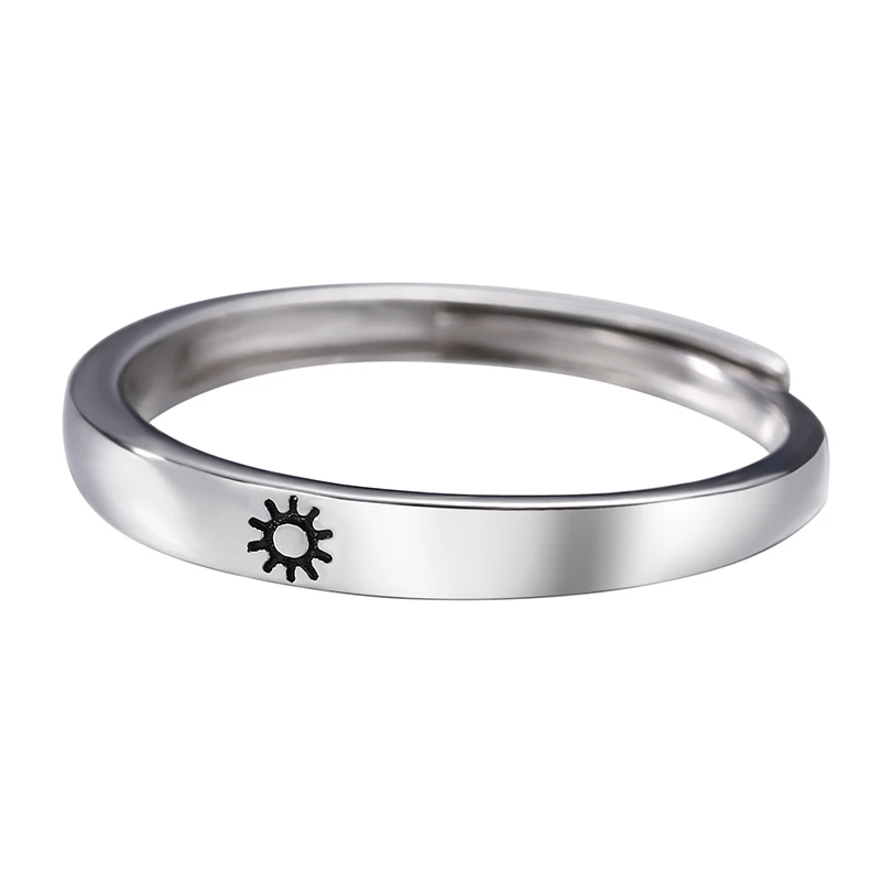 New Hot Sale The Sun And The Moon 925 Sterling Silver Polished Couple Ring, Adjustable Fashion Ring Jewelry For Couple
New Hot Sale The Sun And The Moon 925 Sterling Silver Polished Couple Ring, Adjustable Fashion Ring Jewelry For Couple