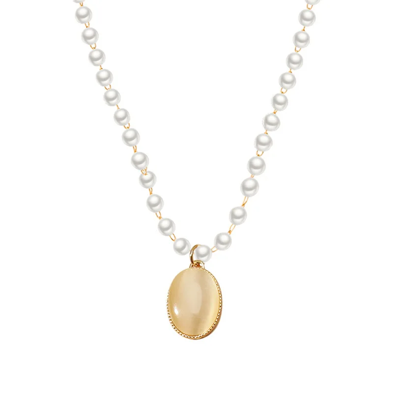 Hainon Pearl Necklace champange birthstone Chunky Chain Link Pearl Choker Necklace Gift for Women
Hainon Pearl Necklace champange birthstone Chunky Chain Link Pearl Choker Necklace Gift for Women