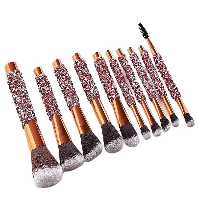 HZM Free samples wholesale rhinestone makeup brush set Glitter maquillaje rose gold 10 pcs Bling Makeup Brush Set, Rose gold make up brush
HZM Free samples wholesale rhinestone makeup brush set Glitter maquillaje rose gold 10 pcs Bling Makeup Brush Set, Rose gold make up brush