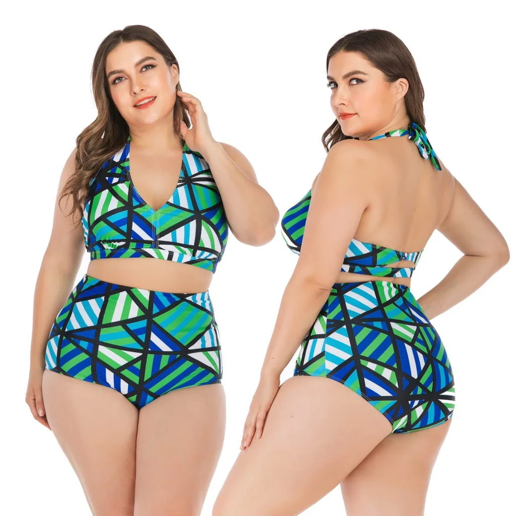 Wholesale Swimwear Customize Logo Women Two Piece Suit 2021 New Plus Size Swimwear Large Size Swimming suits bikini Striped, Green
Wholesale Swimwear Customize Logo Women Two Piece Suit 2021 New Plus Size Swimwear Large Size Swimming suits bikini Striped, Green