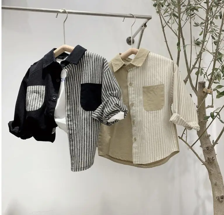 winter kids clothes BABY little boys T shirts tops striped gray black white casual children's clothes wholesale
winter kids clothes BABY little boys T shirts tops striped gray black white casual children's clothes wholesale