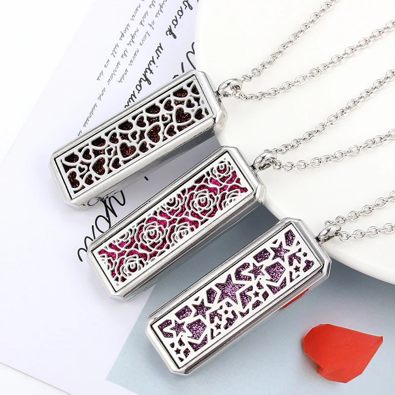 Square Stainless Steel Magnetic Aromatherapy Diffuser Necklace Jewelry Perfume Locket Pendant Essential Oil Locket Necklace, Picture
Square Stainless Steel Magnetic Aromatherapy Diffuser Necklace Jewelry Perfume Locket Pendant Essential Oil Locket Necklace, Picture