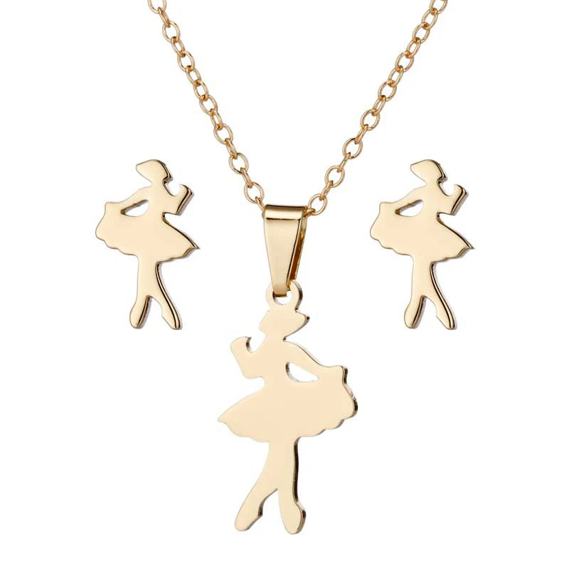 Fashion Young Girl Ladies Ballerina Dancer Pendant Gold Silver Plated Necklaces Earrings Set Jewelry For Woman, Silver & gold color
Fashion Young Girl Ladies Ballerina Dancer Pendant Gold Silver Plated Necklaces Earrings Set Jewelry For Woman, Silver & gold color