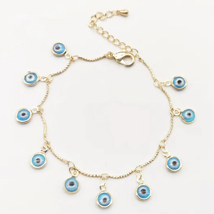 Wholesale Handmade Jewelry Beaded Chain Bracelet Gold Devil Eye Bracelet for Women, Picture shows
Wholesale Handmade Jewelry Beaded Chain Bracelet Gold Devil Eye Bracelet for Women, Picture shows