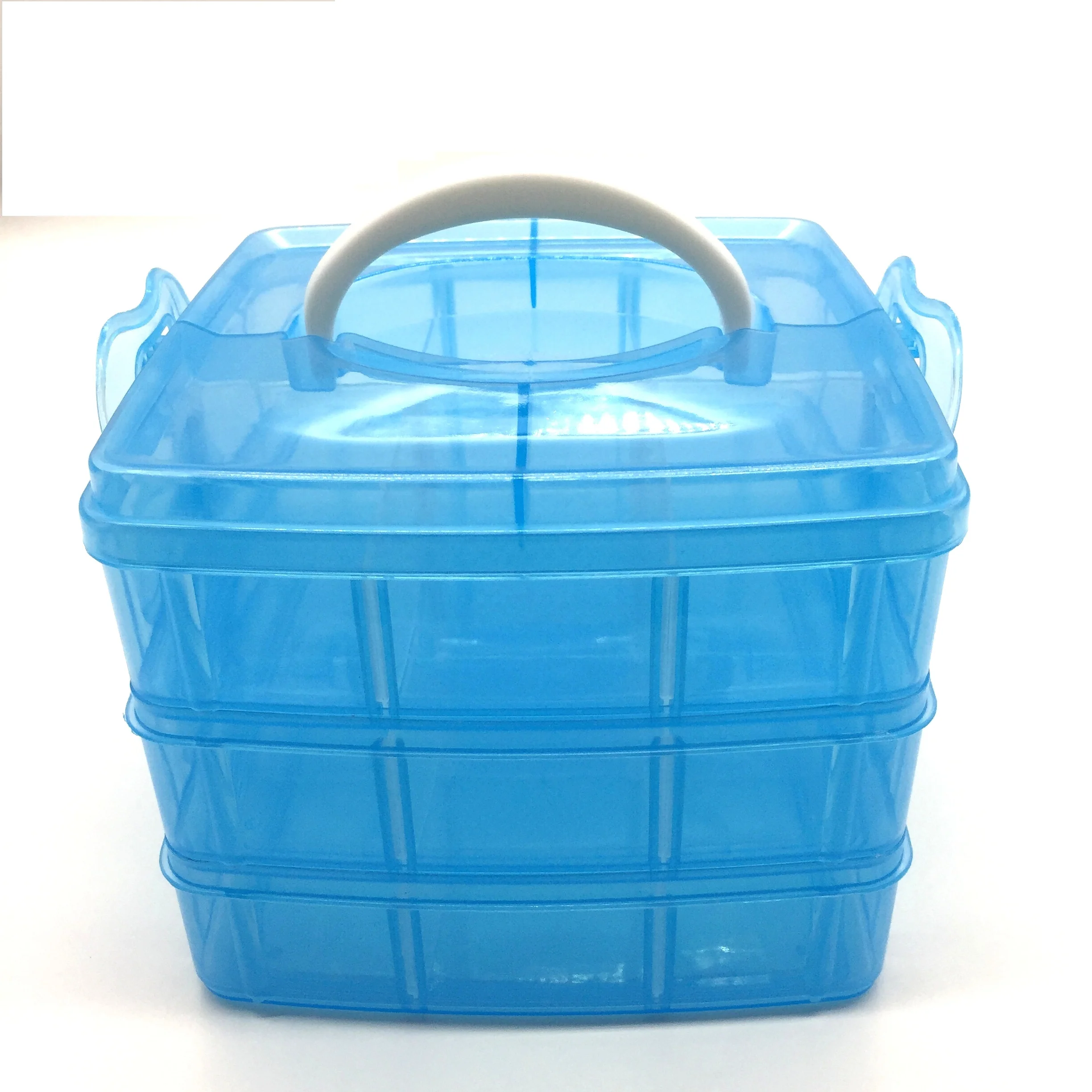 Three layers clear portable plastic tool organizer container divider tackle box, Customizable
Three layers clear portable plastic tool organizer container divider tackle box, Customizable