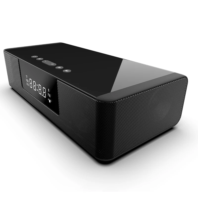 New Arrivals BT Speaker with wireless charger function aux TF card stereo with Alarm Clock display
New Arrivals BT Speaker with wireless charger function aux TF card stereo with Alarm Clock display