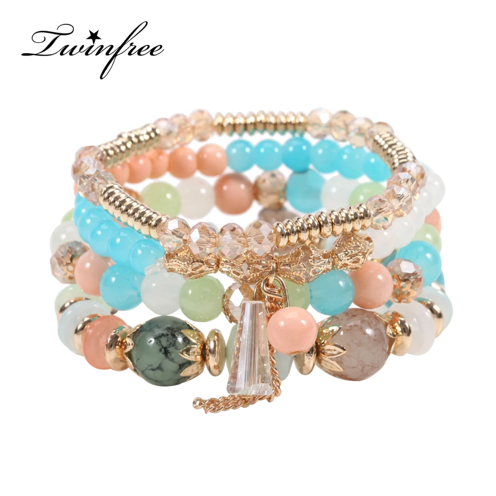New Arrival Bohemia Multicolor Beads Stretch Bracelet Set Gifts 4Pcs Crystal Retro Boho Charm Bracelet for Women, 8 colors
New Arrival Bohemia Multicolor Beads Stretch Bracelet Set Gifts 4Pcs Crystal Retro Boho Charm Bracelet for Women, 8 colors