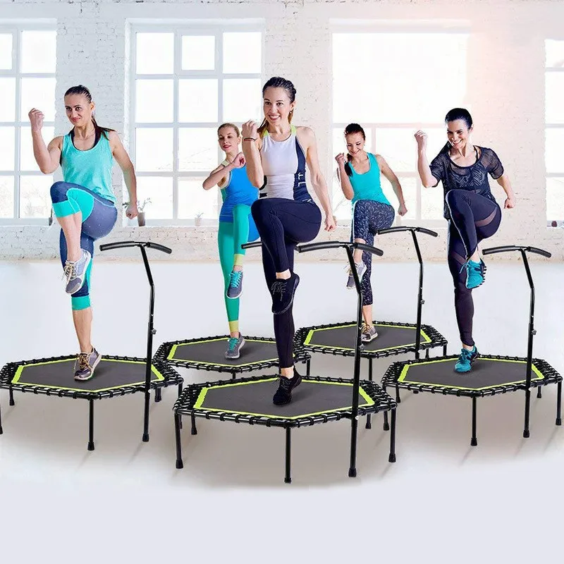 Adult Indoor Bungee Cord Jumping Rebounder Gymnastic Fitness Mini Hexagon Trampoline with Handle
Adult Indoor Bungee Cord Jumping Rebounder Gymnastic Fitness Mini Hexagon Trampoline with Handle