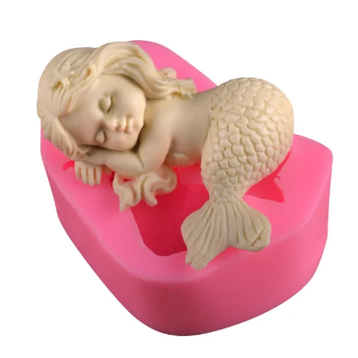 LOVE'N LV594M cute sleeping mermaid flip sugar mold simulation mermaid cake decoration mold aroma plaster silicone mold, Pink
LOVE'N LV594M cute sleeping mermaid flip sugar mold simulation mermaid cake decoration mold aroma plaster silicone mold, Pink