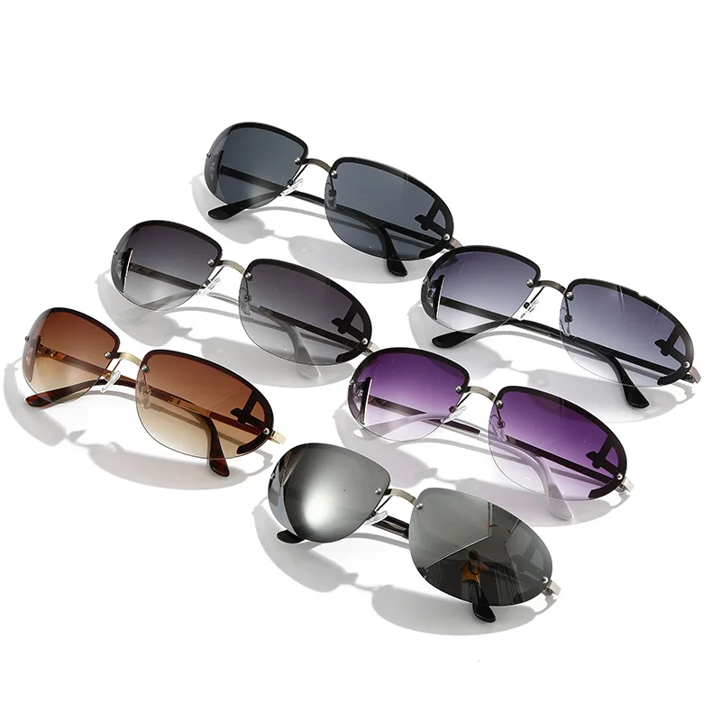 0357 Punk Style Oval Sunglasses Women Summer Fashion Eyewear Y2k Wrap Around Sunglasses Men Women Trend Shades UV400
0357 Punk Style Oval Sunglasses Women Summer Fashion Eyewear Y2k Wrap Around Sunglasses Men Women Trend Shades UV400