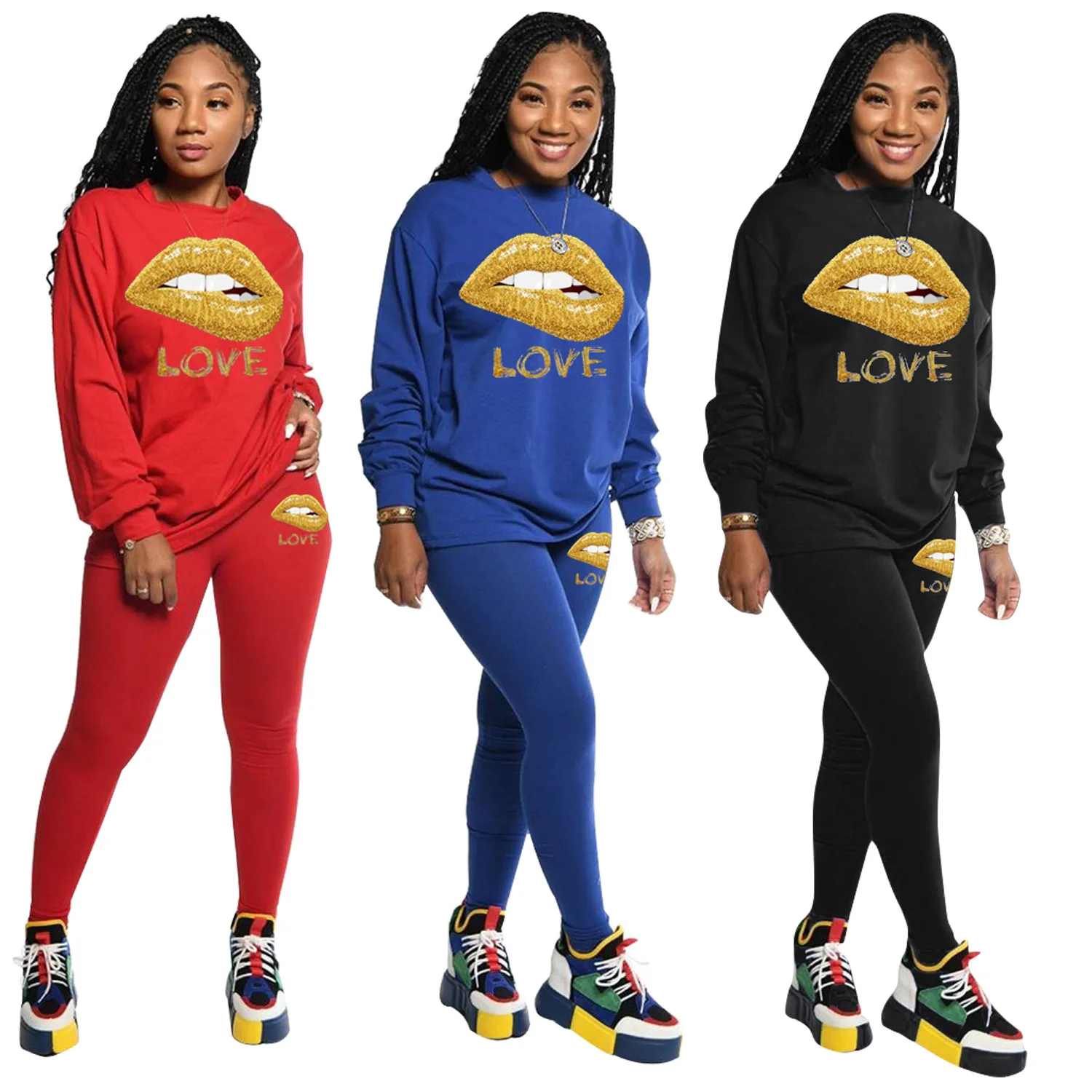Free Shipping Women Winter Spring Loose top T-shirt Slim Pants Set Fashion Plus Size Bodysuit puff sleeve Two piece outfits, As pictures
Free Shipping Women Winter Spring Loose top T-shirt Slim Pants Set Fashion Plus Size Bodysuit puff sleeve Two piece outfits, As pictures
