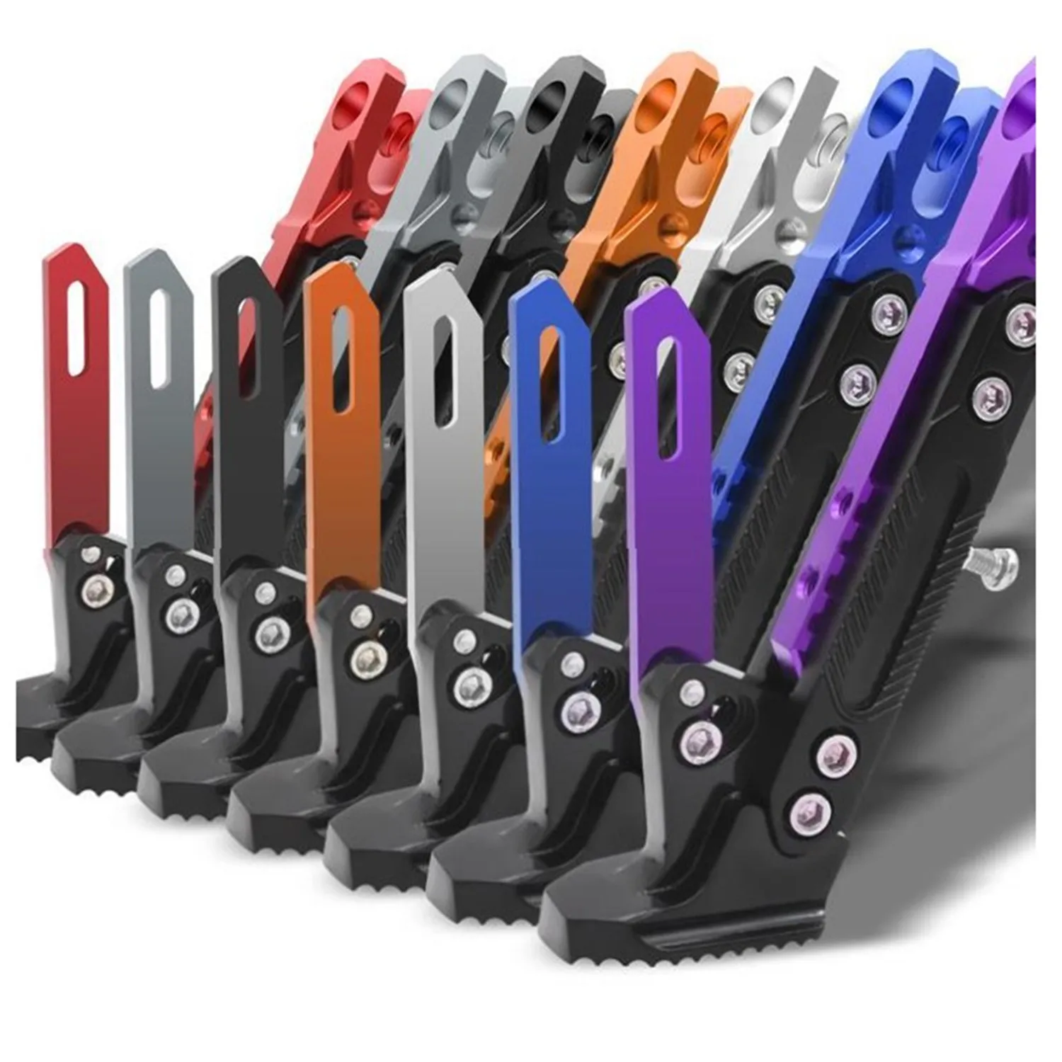 aluminum alloy foot of the bicycle supports the single-brace side stand of the two-pedal motorcycle, Silver black red blue orange gray purple
aluminum alloy foot of the bicycle supports the single-brace side stand of the two-pedal motorcycle, Silver black red blue orange gray purple