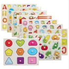 Hot Kids Educational Alphabet Capital Letter Play Toy Wooden Puzzle For Children 3+