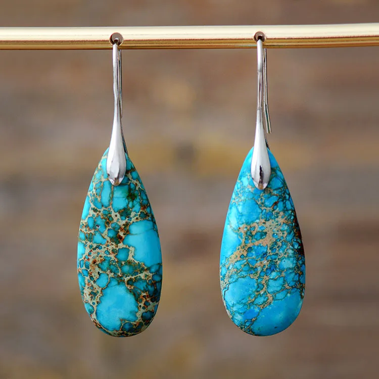 Bohemian Charms Jewelry Imperial Stone Dangle Earring for Women imperial jasper Stone Water Drop Earrings
Bohemian Charms Jewelry Imperial Stone Dangle Earring for Women imperial jasper Stone Water Drop Earrings