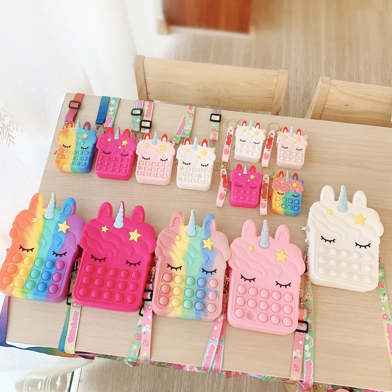 Cartoon unicorn mini kids fidget Cute Chain Silicone pop it purse 2021 last design Fashion bag for little girl
Cartoon unicorn mini kids fidget Cute Chain Silicone pop it purse 2021 last design Fashion bag for little girl