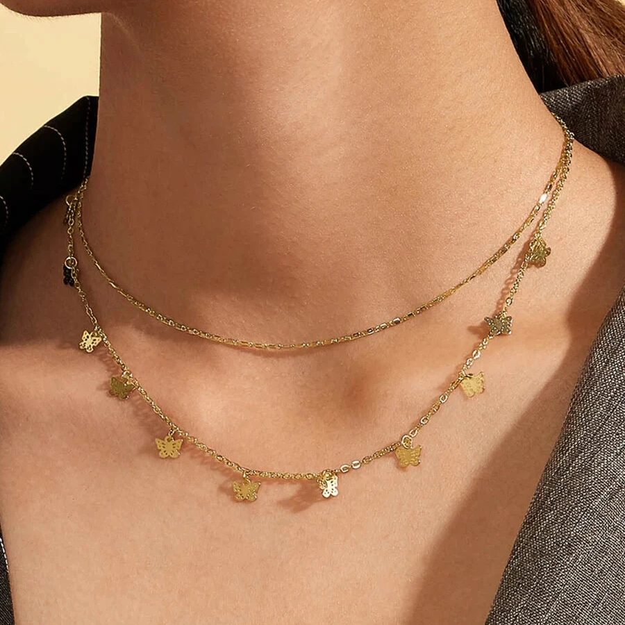 51133 Multi Styles Cute Butterfly Necklace Gold Silver Color Chain Rhinestone Natural Pearls Clavicle Chain Chocker Necklace
51133 Multi Styles Cute Butterfly Necklace Gold Silver Color Chain Rhinestone Natural Pearls Clavicle Chain Chocker Necklace