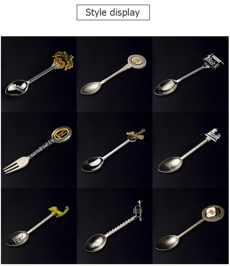 Die Casting Blank Souvenir Teaspoon/Custom Soft Enamel Metal Spoon