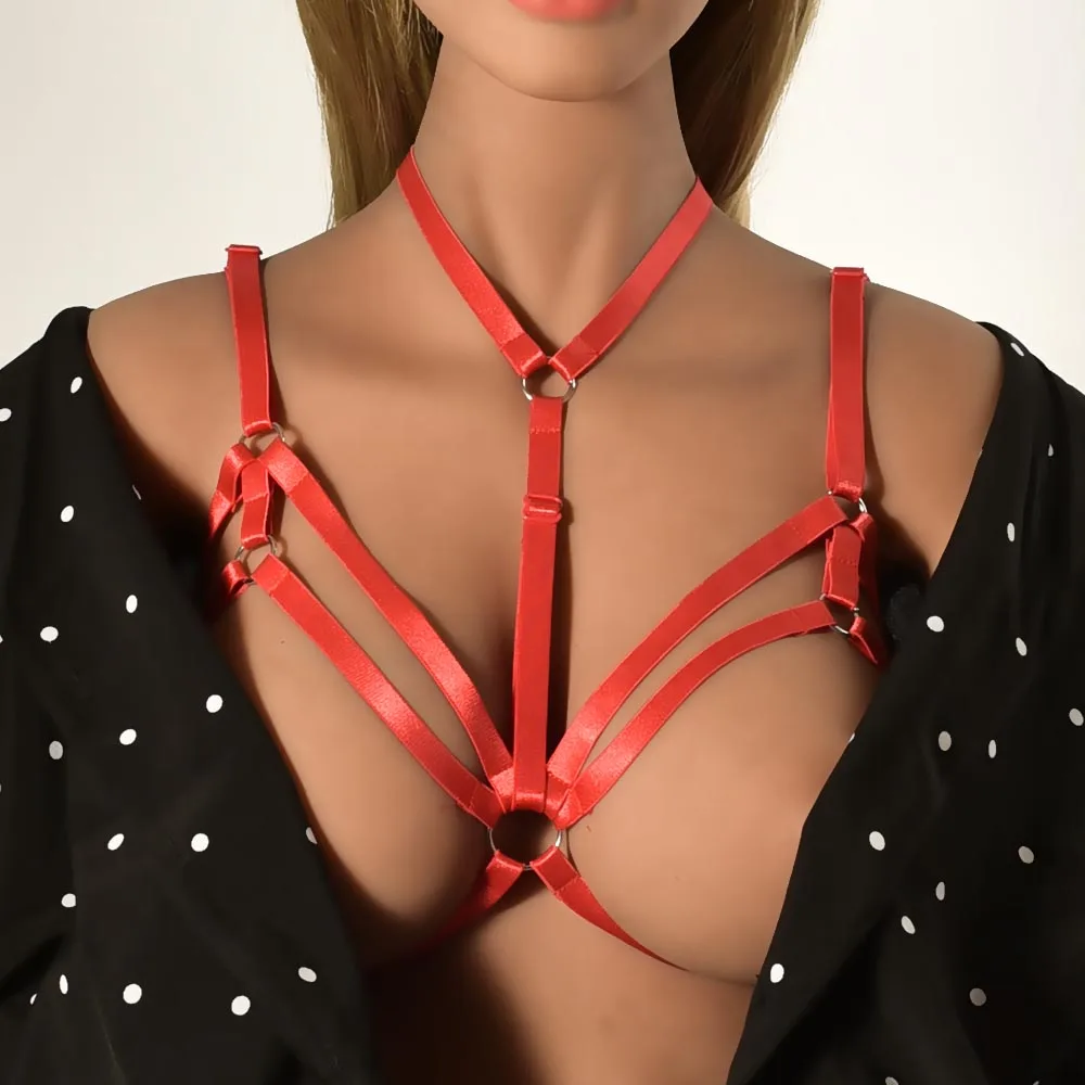 Women Rave Wear Body Harness Lingerie Goth Adult Bra Fetish Cage Harness Sexy Lingerie, Red
Women Rave Wear Body Harness Lingerie Goth Adult Bra Fetish Cage Harness Sexy Lingerie, Red