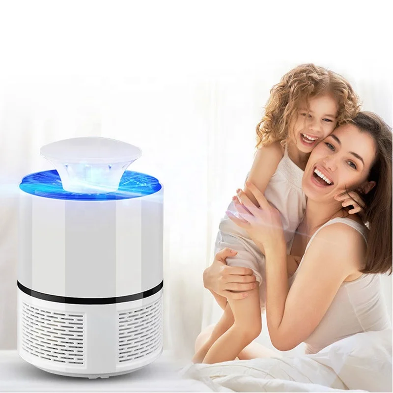 

USB Powered Mosquito Killer Lamp Outdoor Indoor Home Electronic Repellent Bug Zapper Insect Anti Trap Fly UV Light, Black/white