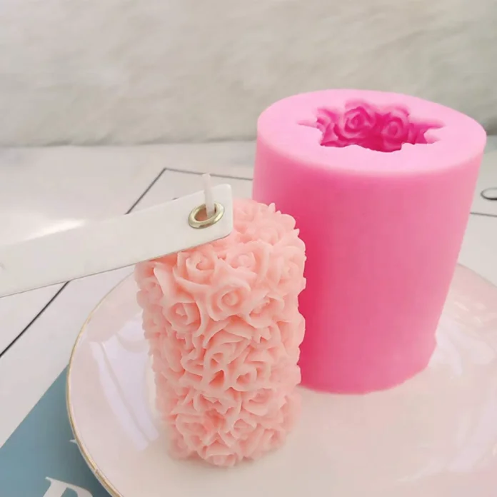 Moule Bougie 3D Decorative Cylinder Flower Rose Silicone Molds for Making Fondant Chocolate Candle Wax Cement Concrete Soap, Pink
Moule Bougie 3D Decorative Cylinder Flower Rose Silicone Molds for Making Fondant Chocolate Candle Wax Cement Concrete Soap, Pink
