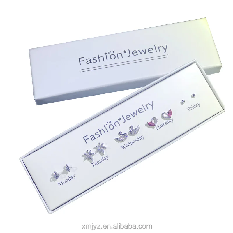 S925 Silver Needle One Week Earrings Female Temperament Korean Fashion Cat Pearl Earrings Week Gift Box Small Earrings Set
S925 Silver Needle One Week Earrings Female Temperament Korean Fashion Cat Pearl Earrings Week Gift Box Small Earrings Set