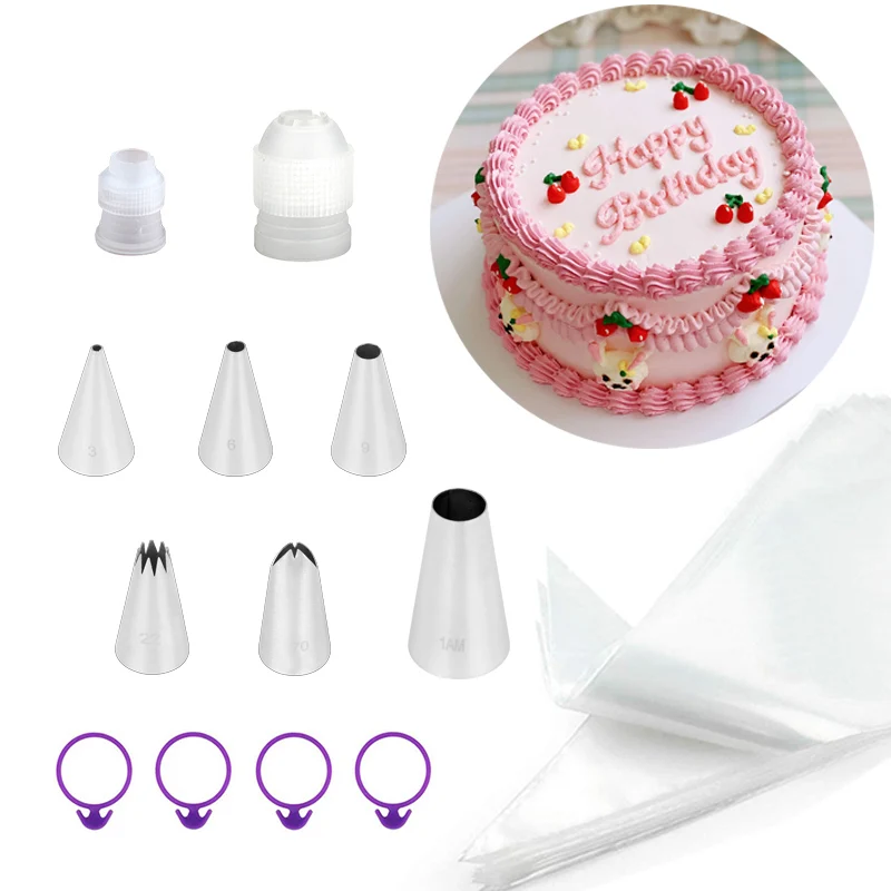 28pcs cake decoration piping tips sets nozzles stainless steel 304 couplers for piping tips text model pastry packaging bags
28pcs cake decoration piping tips sets nozzles stainless steel 304 couplers for piping tips text model pastry packaging bags