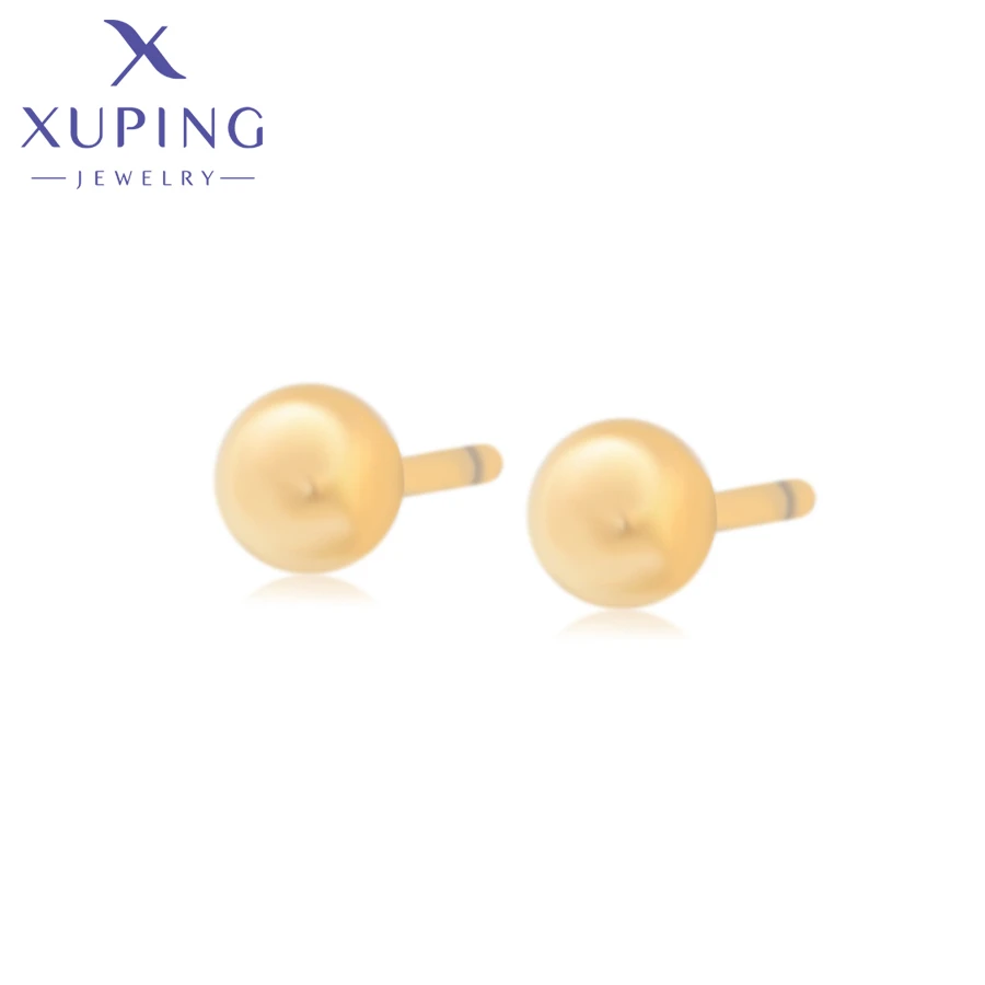 A00911956 Xuping Jewelry women fashion jewelry ladies earrings simple bead ball 14K gold color stainless steel earrings
A00911956 Xuping Jewelry women fashion jewelry ladies earrings simple bead ball 14K gold color stainless steel earrings