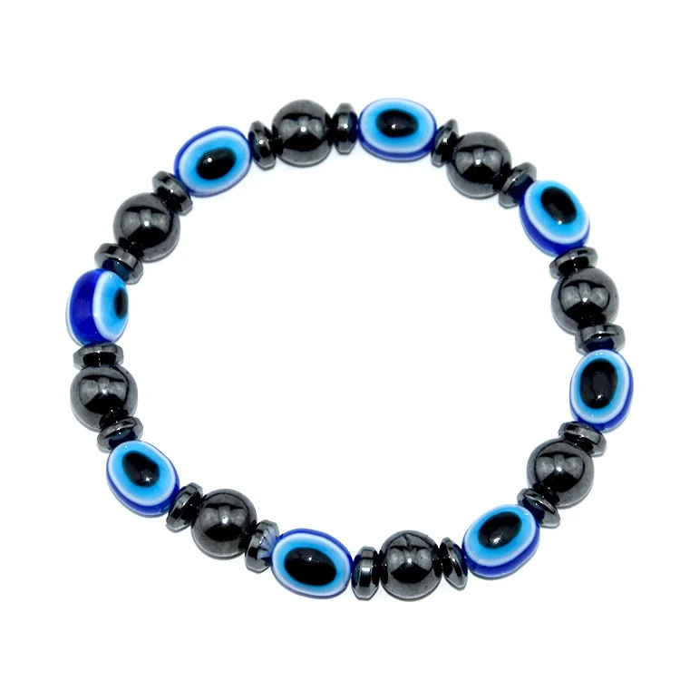 New Arrival Magnetic Black Stone Stretch Beaded Bracelet Blue Evil Eyes Black Beaded Chain Bracelet
New Arrival Magnetic Black Stone Stretch Beaded Bracelet Blue Evil Eyes Black Beaded Chain Bracelet