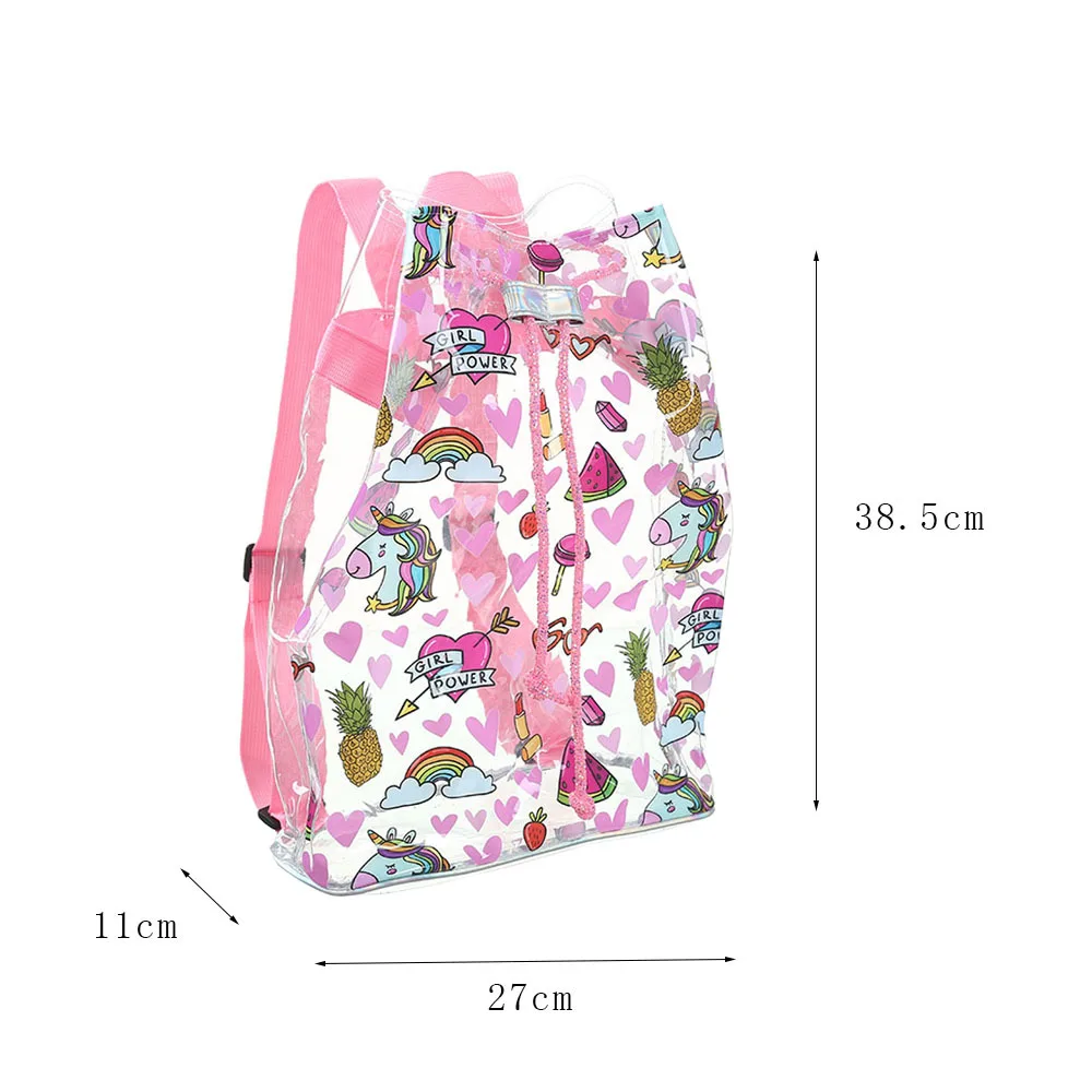 New Style Clear Holographic Unicorn Bags Back Pack Custom Cartoon Transparent Pvc Jelly Waterproof Backpack Women, 4 kinds of pattens ,as pictures 
New Style Clear Holographic Unicorn Bags Back Pack Custom Cartoon Transparent Pvc Jelly Waterproof Backpack Women, 4 kinds of pattens ,as pictures