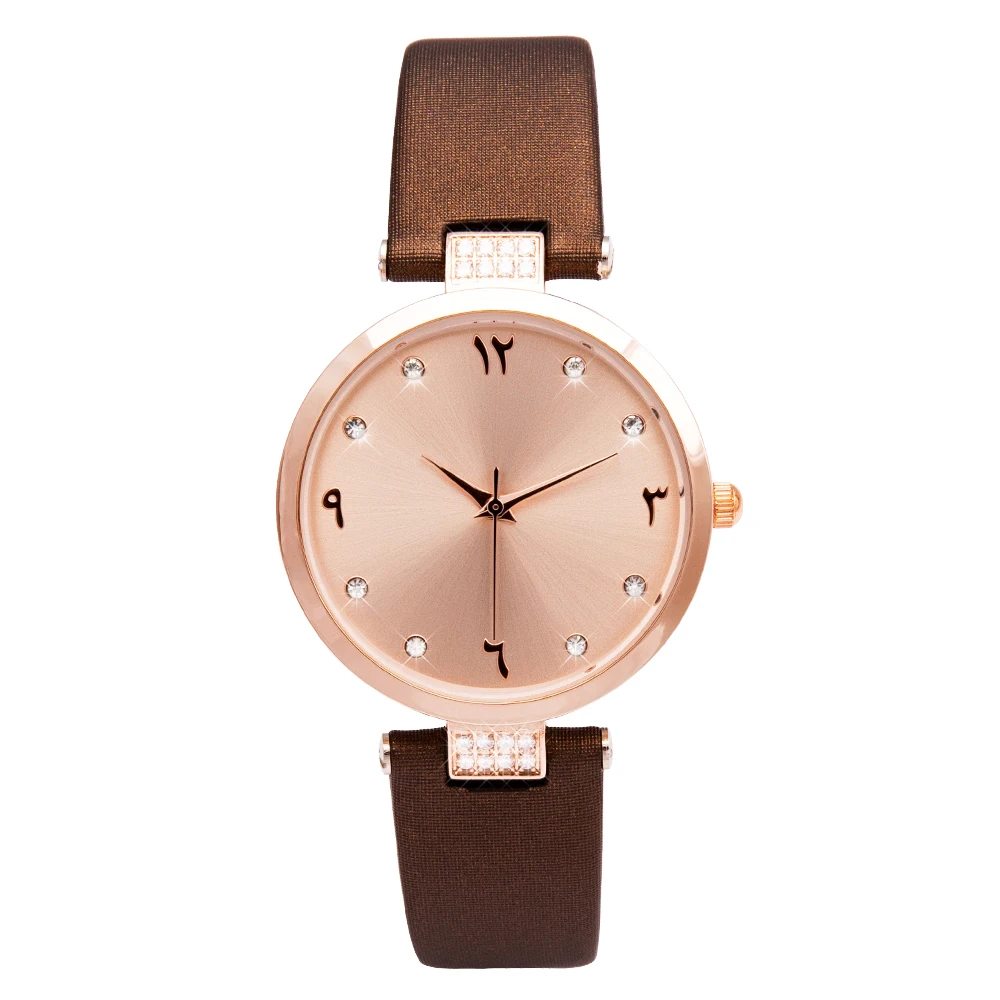 

Promotional Women Leather Strap Cheap Watch 2020 New Arrival Fashion Ladies Arabic Numbers Quartz Analog Watches Dropshipping