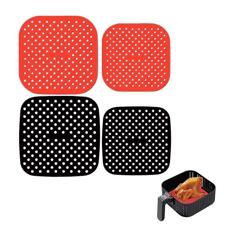 Reusable 8.5 Inch or 7.5 Inch Square Air Fryer Liners,Heat Resistant Non-Stick Silicone Air Fryer Mats, Air Fryer Accessories, Red,black
Reusable 8.5 Inch or 7.5 Inch Square Air Fryer Liners,Heat Resistant Non-Stick Silicone Air Fryer Mats, Air Fryer Accessories, Red,black