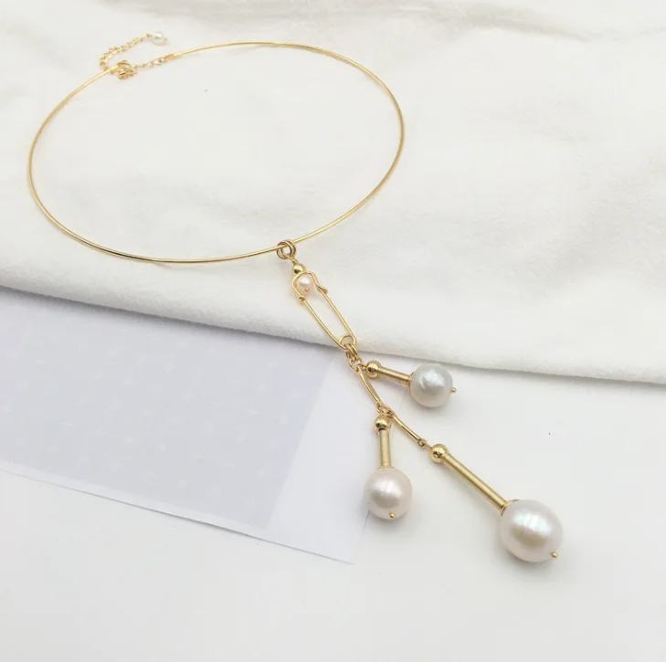 jialin jewelry women 2020 design France ins vintage freshwater baroque pearl chocker necklace
jialin jewelry women 2020 design France ins vintage freshwater baroque pearl chocker necklace