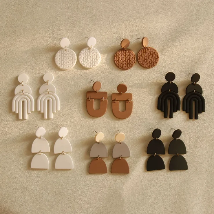 Girls fall and winter Geometric Acrylic drop Earrings clay style dangle Earrings Wholesale Original Korean jewelry for Women, As picture
Girls fall and winter Geometric Acrylic drop Earrings clay style dangle Earrings Wholesale Original Korean jewelry for Women, As picture