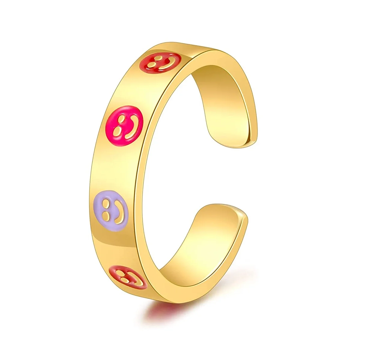Trendy Funky Finger Enamel Jewelry Colorful Promise Cute Rings Smiley Face Ring For Women, As picture shows
Trendy Funky Finger Enamel Jewelry Colorful Promise Cute Rings Smiley Face Ring For Women, As picture shows