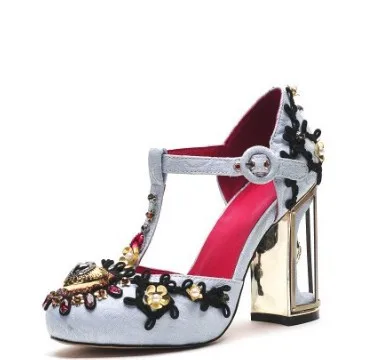 Women Sandals Block Heels Sandals Ladies Diamante Flower Print Gem Shoes Genuine Leather Sandals Femme Luxury Designer Big Size, Black,blue,wine red,red
Women Sandals Block Heels Sandals Ladies Diamante Flower Print Gem Shoes Genuine Leather Sandals Femme Luxury Designer Big Size, Black,blue,wine red,red