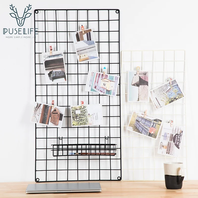 Metal grid wall decor photo wire grid wall panel for photo hanging display home decor, Black
Metal grid wall decor photo wire grid wall panel for photo hanging display home decor, Black
