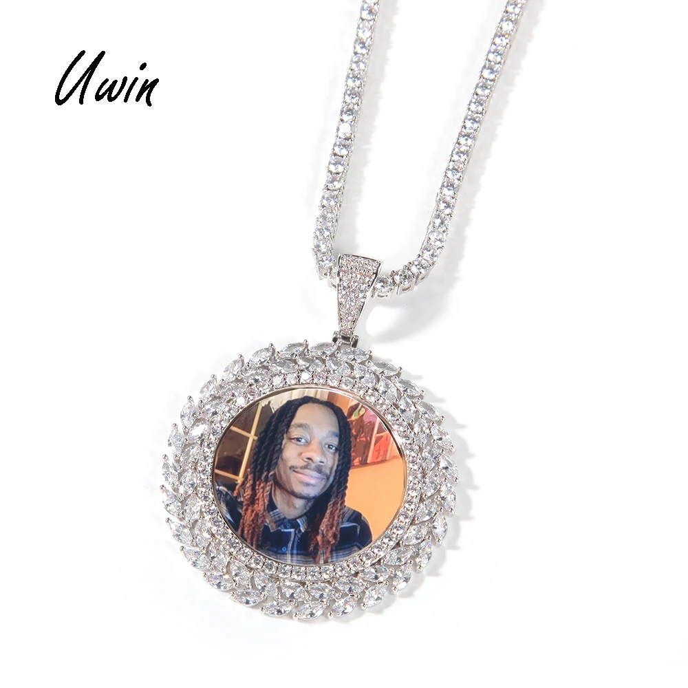 Bling CZ Custom Circle Sublimation Photo Pendant Hip Hop Picture Pendant Necklace With Tennis Chain Rope Chain
Bling CZ Custom Circle Sublimation Photo Pendant Hip Hop Picture Pendant Necklace With Tennis Chain Rope Chain