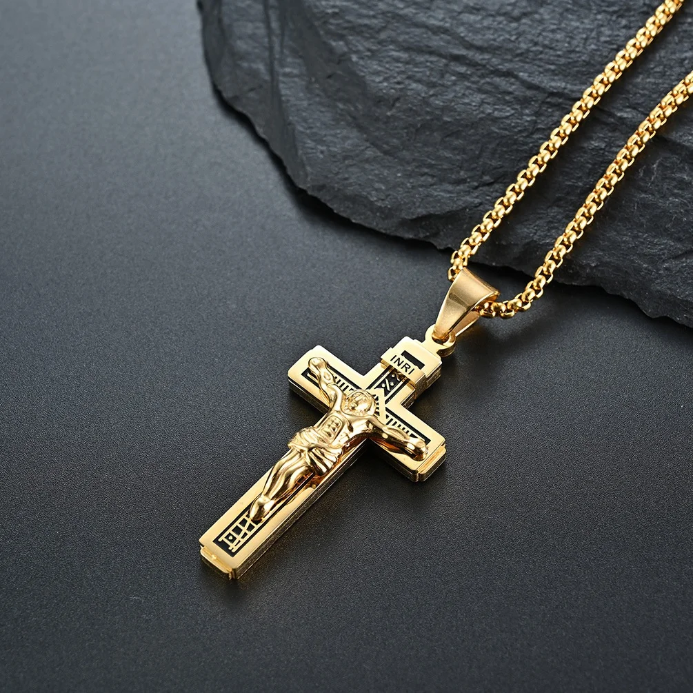 2021 fashion cross necklace pendant stainless steal Christian necklace with cross pendant gold Jewelry
2021 fashion cross necklace pendant stainless steal Christian necklace with cross pendant gold Jewelry