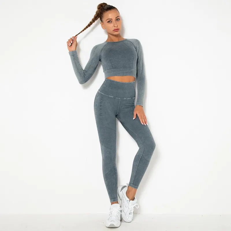 Seamless Washable Workout Clothes Long Sleeve Sport Set Women Gym Leggings Set Active Wear Yoga Set, As picture
Seamless Washable Workout Clothes Long Sleeve Sport Set Women Gym Leggings Set Active Wear Yoga Set, As picture